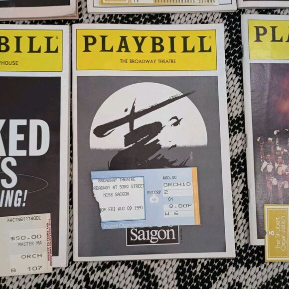 Broadway Playbill Lot 12 With Ticket Stubs 80s 90s‎ Shoes NYC - Picture 5 of 13